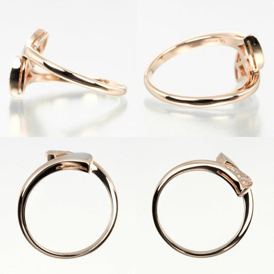 BVLGARI Ring K18 pink gold, diamond, shell gold Diva Dream Women 56 Used Authentic