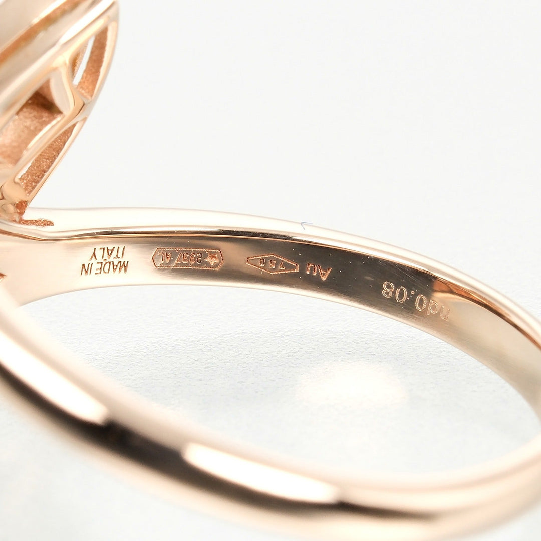 BVLGARI Ring K18 pink gold, diamond, shell gold Diva Dream Women 56 Used Authentic