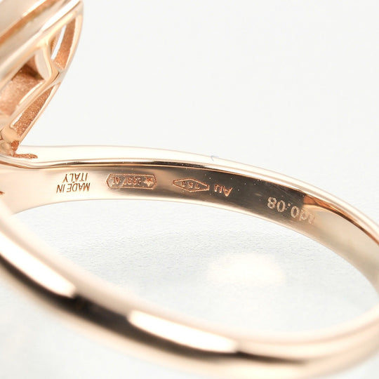 BVLGARI Ring K18 pink gold, diamond, shell gold Diva Dream Women 56 Used Authentic