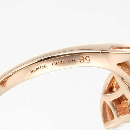 BVLGARI Ring K18 pink gold, diamond, shell gold Diva Dream Women 56 Used Authentic