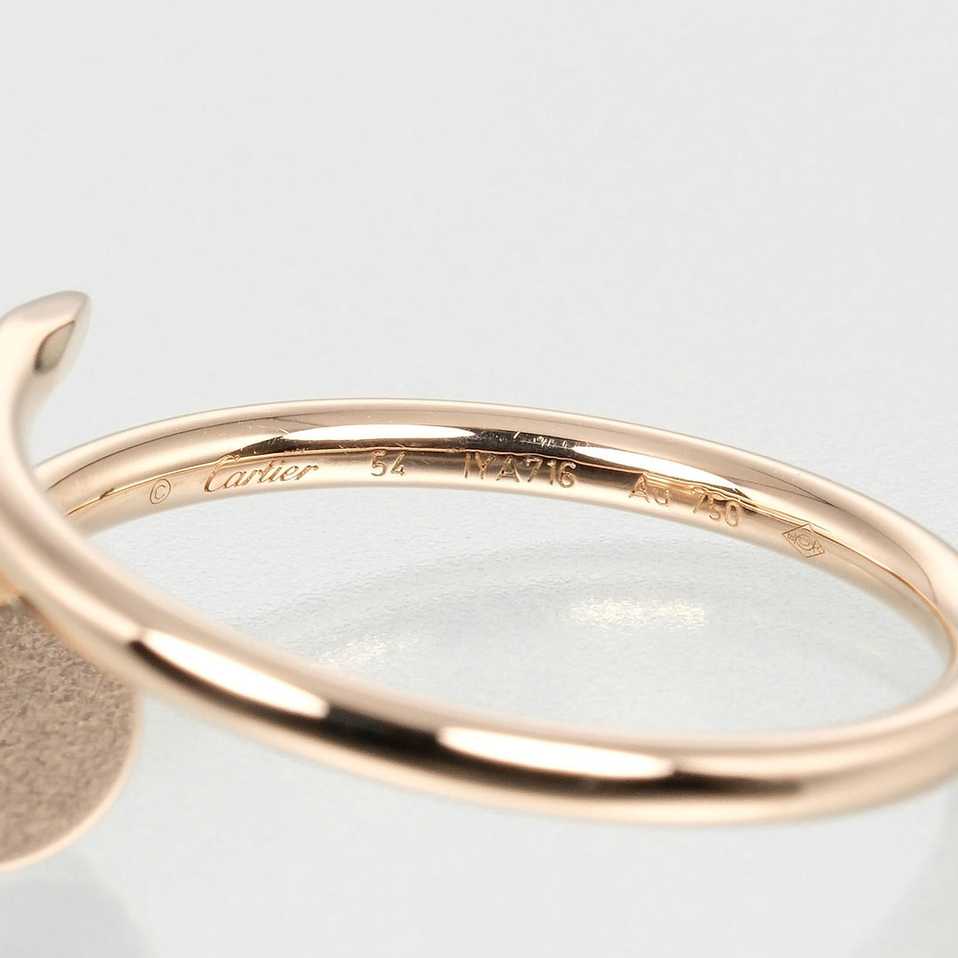 CARTIER Ring K18 Pink Gold gold Just Uncle SM Women 54 Used Authentic