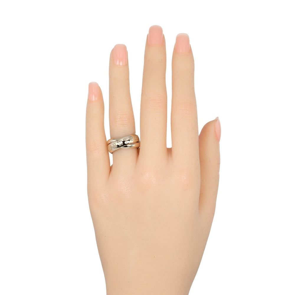 CARTIER Ring K18 white gold gold Trinity 1998 Christmas Women 50 Used Authentic