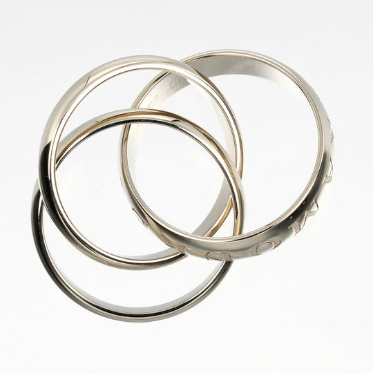 CARTIER Ring K18 white gold gold Trinity 1998 Christmas Women 50 Used Authentic