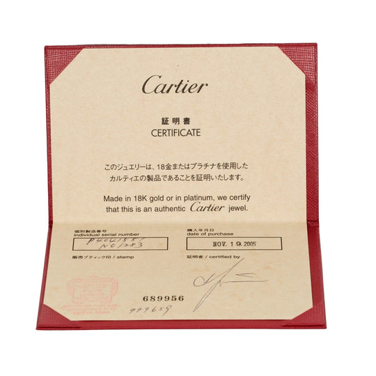CARTIER Ring K18 White Gold, Diamond gold C heart Women 51 Used Authentic