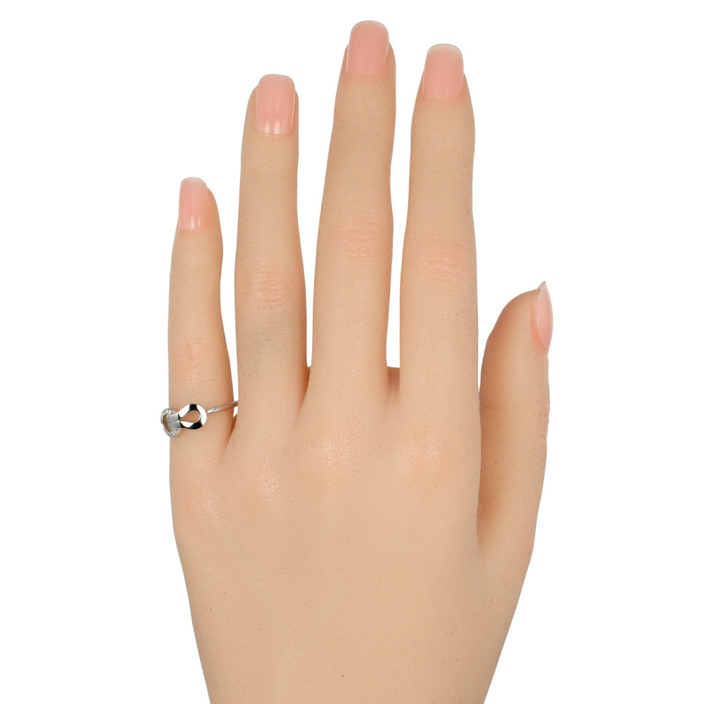 CARTIER Ring K18 White Gold, Diamond gold Agraph Women 49 Used Authentic