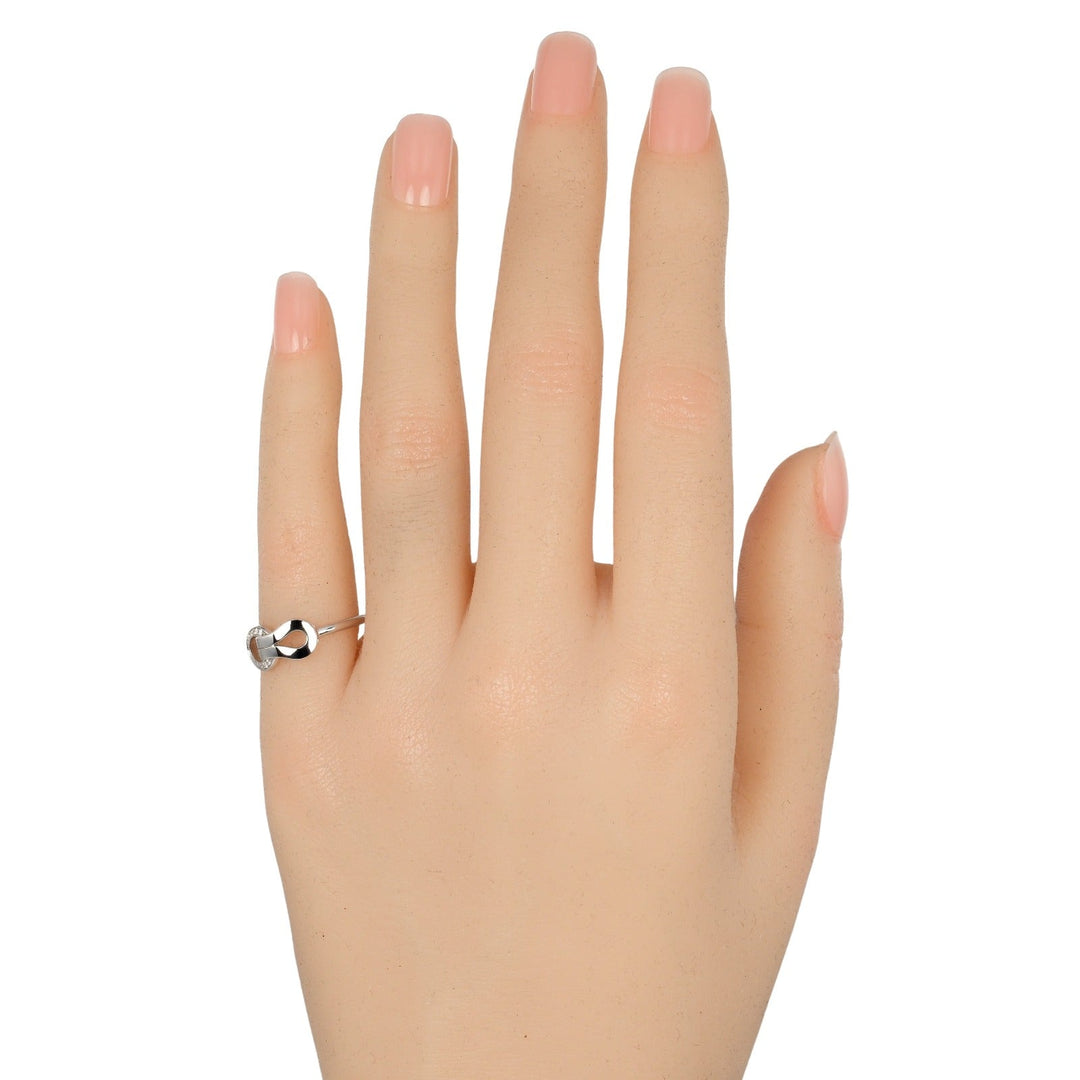 CARTIER Ring K18 White Gold, Diamond gold Agraph Women 49 Used Authentic