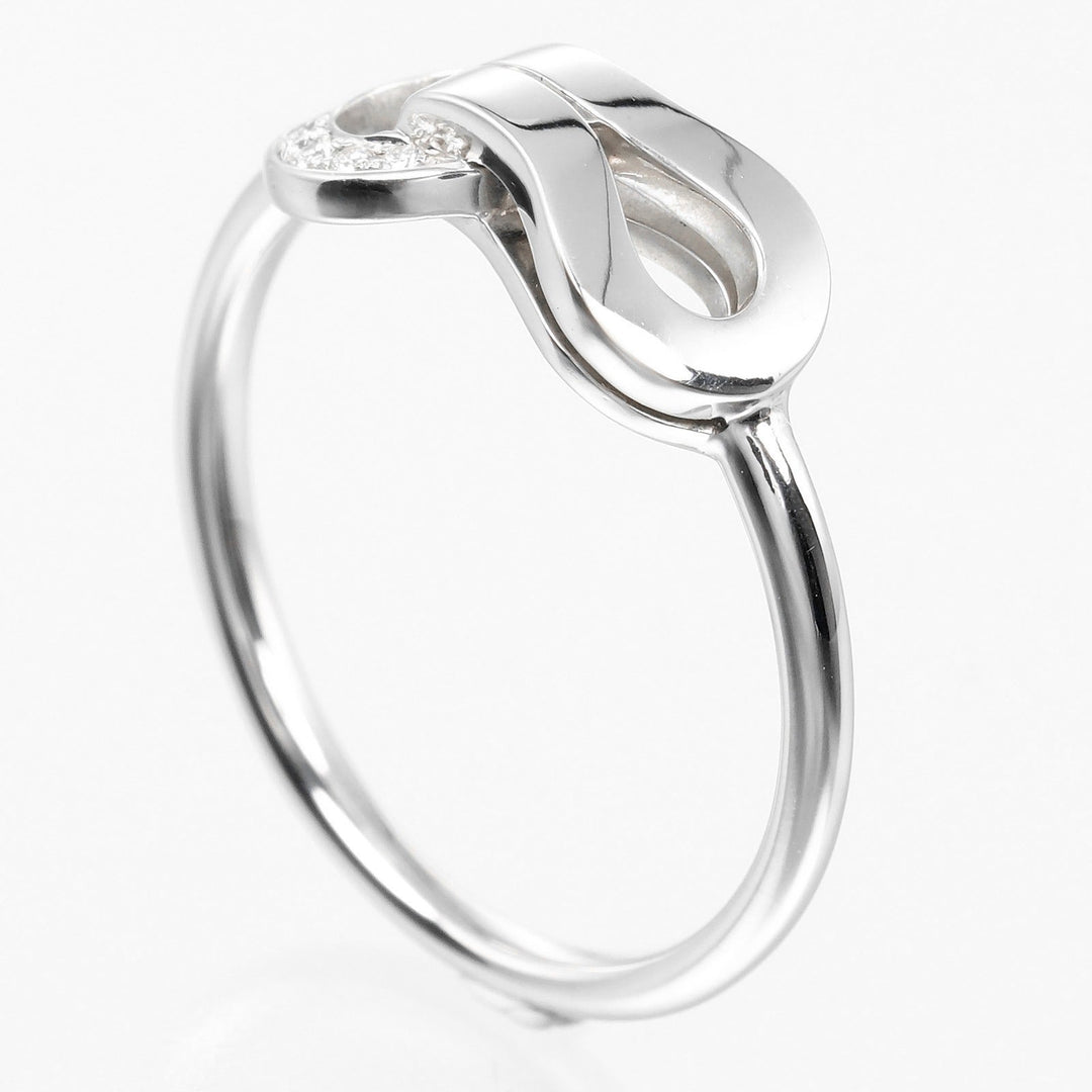 CARTIER Ring K18 White Gold, Diamond gold Agraph Women 49 Used Authentic