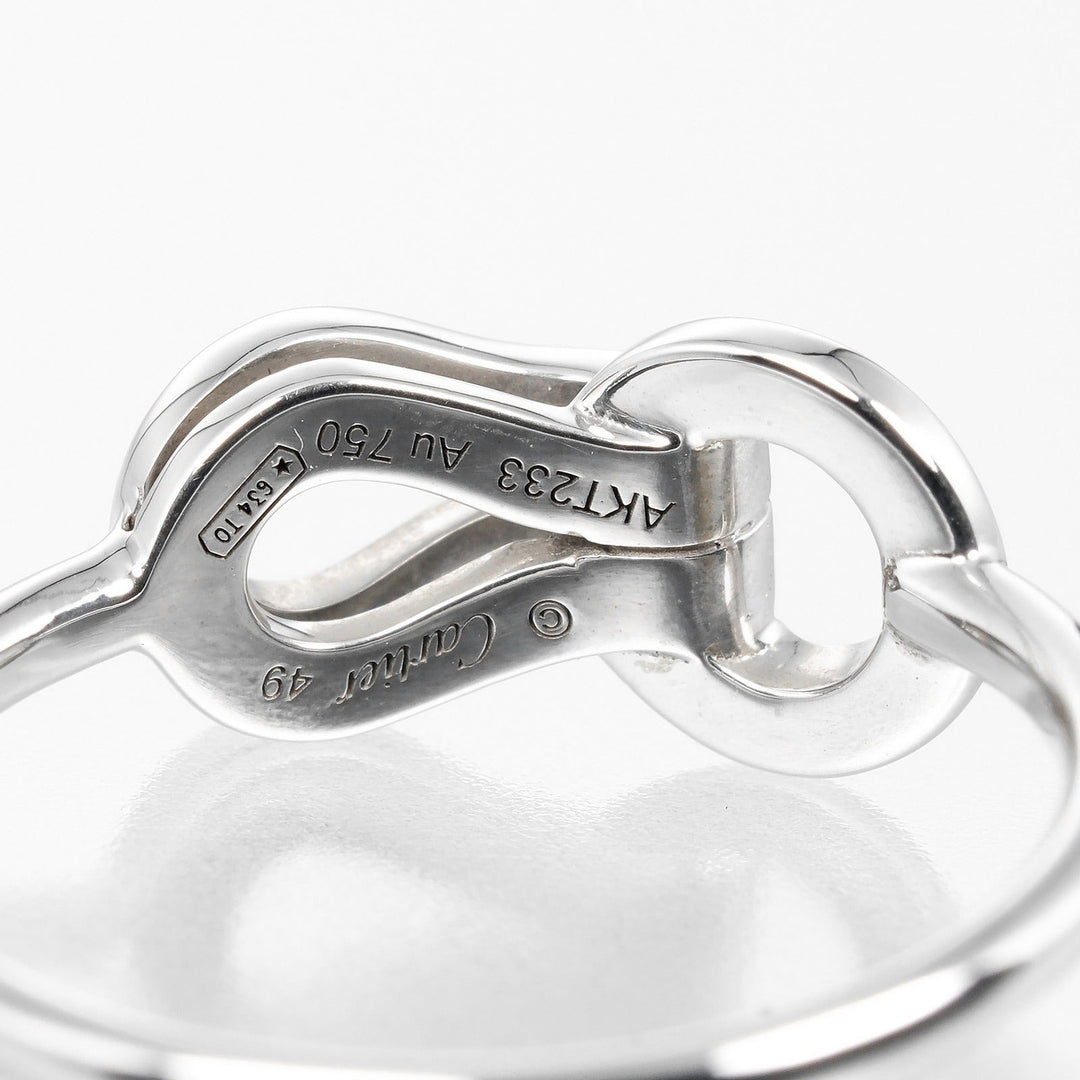 CARTIER Ring K18 White Gold, Diamond gold Agraph Women 49 Used Authentic