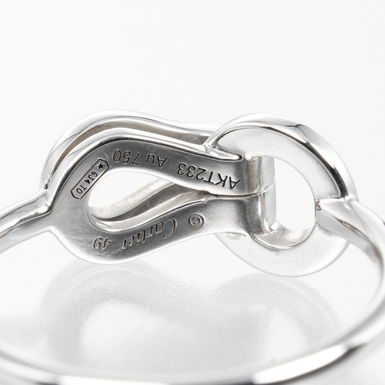 CARTIER Ring K18 White Gold, Diamond gold Agraph Women 49 Used Authentic