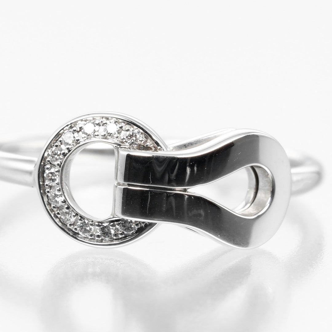 CARTIER Ring K18 White Gold, Diamond gold Agraph Women 49 Used Authentic