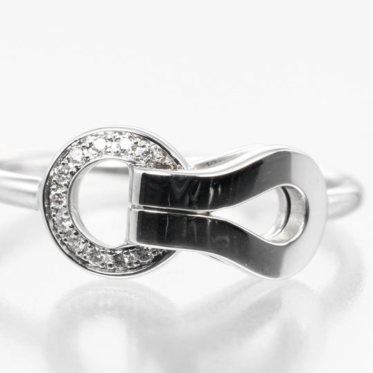 CARTIER Ring K18 White Gold, Diamond gold Agraph Women 49 Used Authentic
