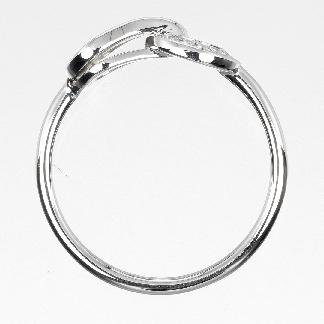 CARTIER Ring K18 White Gold, Diamond gold Agraph Women 49 Used Authentic