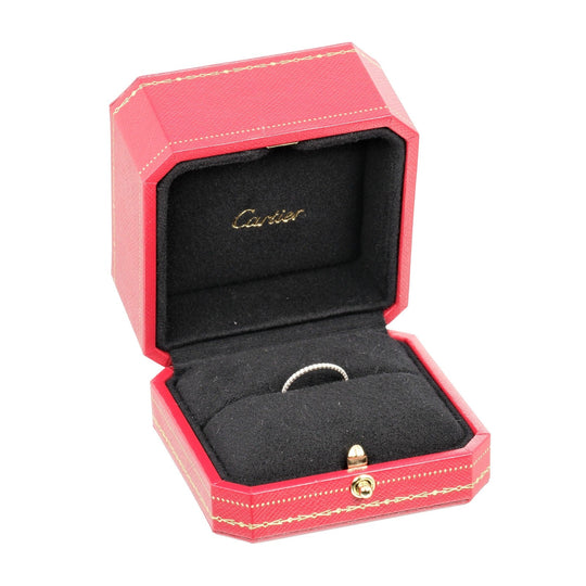 CARTIER Ring K18 White Gold, Diamond gold etancel full eternity Women 48 Used Authentic