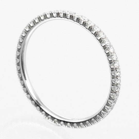 CARTIER Ring K18 White Gold, Diamond gold etancel full eternity Women 48 Used Authentic