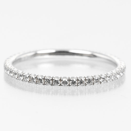 CARTIER Ring K18 White Gold, Diamond gold etancel full eternity Women 48 Used Authentic