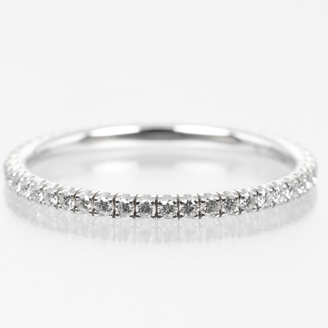 CARTIER Ring K18 White Gold, Diamond gold etancel full eternity Women 48 Used Authentic