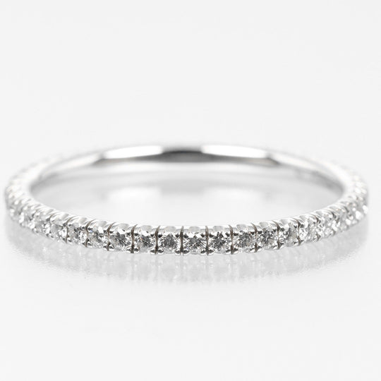 CARTIER Ring K18 White Gold, Diamond gold etancel full eternity Women 48 Used Authentic