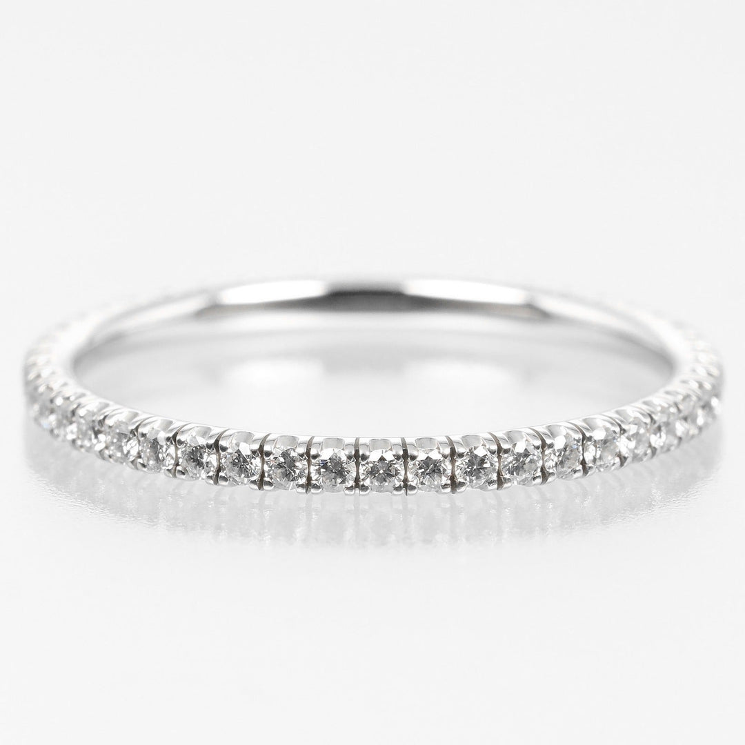 CARTIER Ring K18 White Gold, Diamond gold etancel full eternity Women 48 Used Authentic