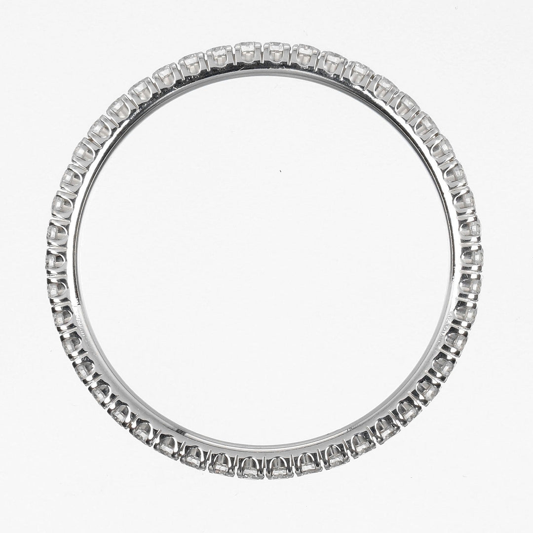 CARTIER Ring K18 White Gold, Diamond gold etancel full eternity Women 48 Used Authentic
