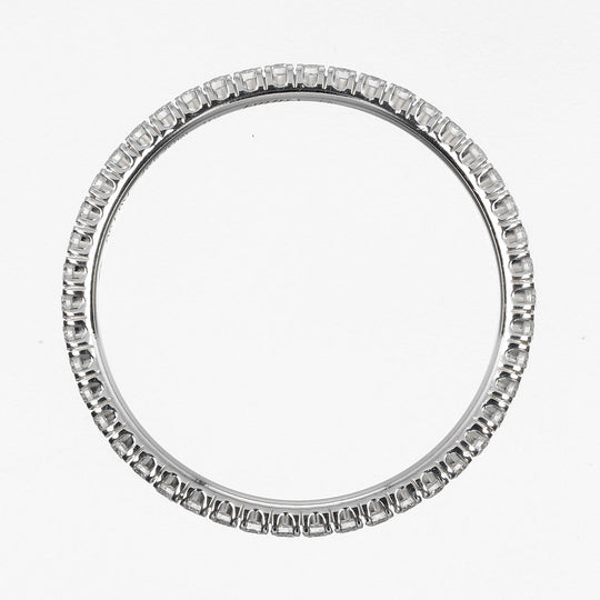 CARTIER Ring K18 White Gold, Diamond gold etancel full eternity Women 48 Used Authentic
