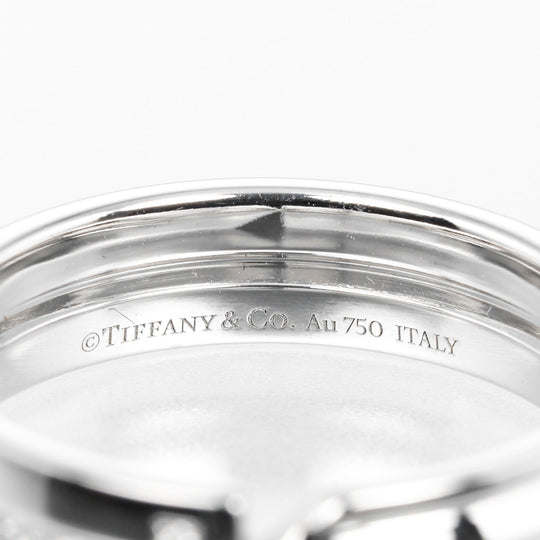 TIFFANY&Co. Ring K18 White Gold, Diamond gold modern key Women Used Authentic
