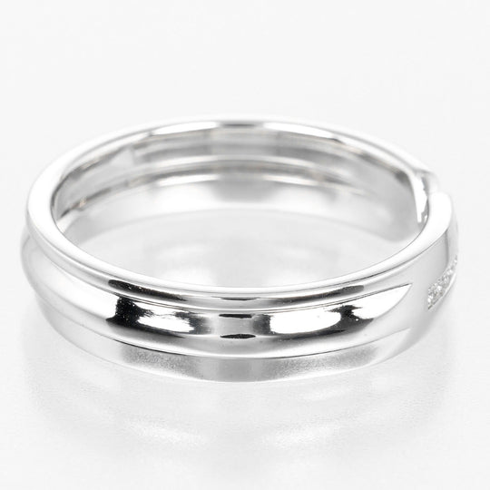 TIFFANY&Co. Ring K18 White Gold, Diamond gold modern key Women Used Authentic