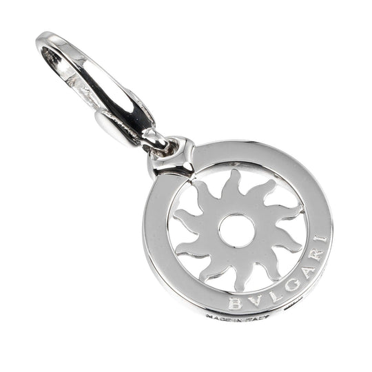 BVLGARI Pendant top K18 white gold gold Tond Snow Women Used Authentic