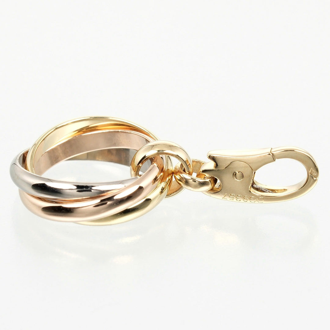 CARTIER Pendant top K18 gold (YGxPGxWG), three-color gold Trinity Women Used Authentic