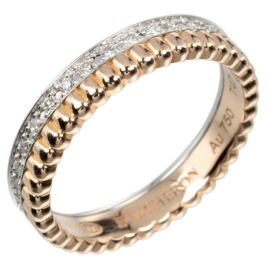 Boucheron Ring K18 pink gold, K18 white gold, diamond gold Quatre Radiant Half Women T47 Used Authentic