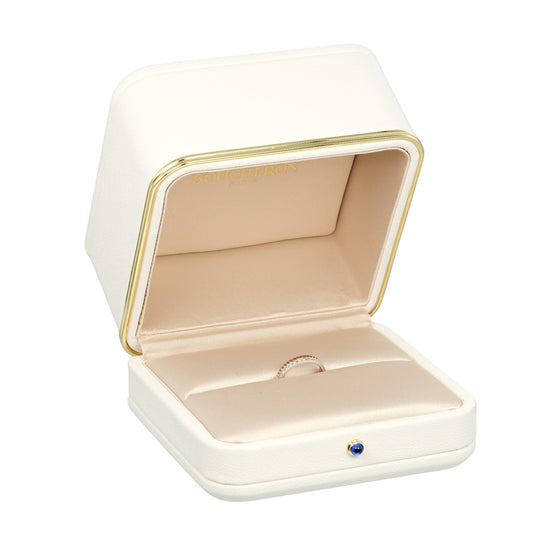 Boucheron Ring K18 pink gold, K18 white gold, diamond gold Quatre Radiant Half Women T47 Used Authentic