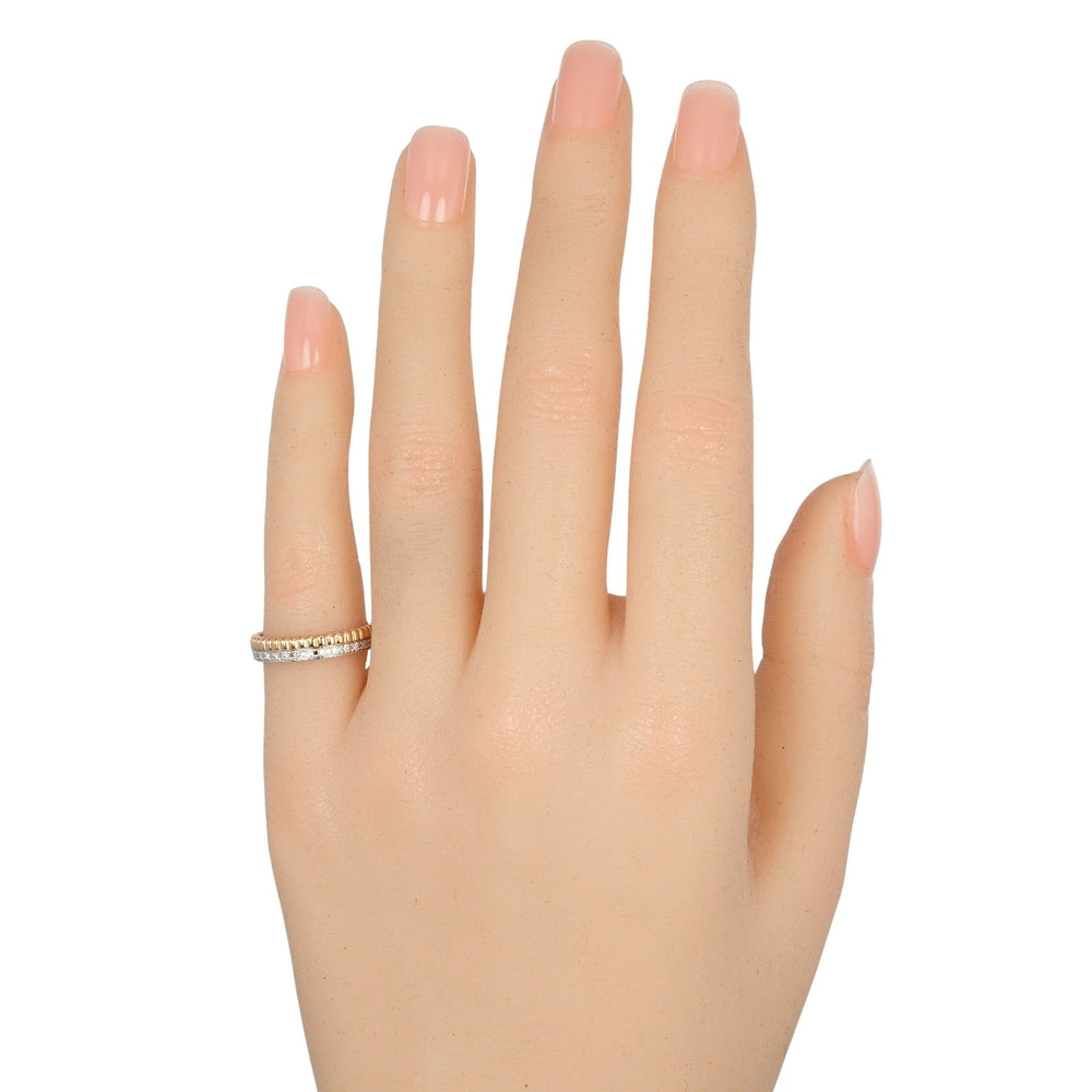 Boucheron Ring K18 pink gold, K18 white gold, diamond gold Quatre Radiant Half Women T47 Used Authentic