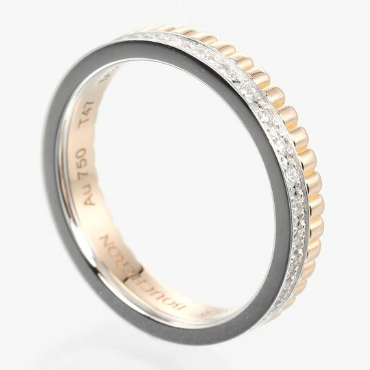 Boucheron Ring K18 pink gold, K18 white gold, diamond gold Quatre Radiant Half Women T47 Used Authentic