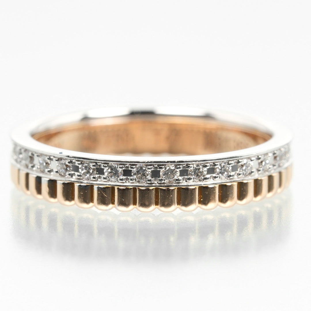 Boucheron Ring K18 pink gold, K18 white gold, diamond gold Quatre Radiant Half Women T47 Used Authentic