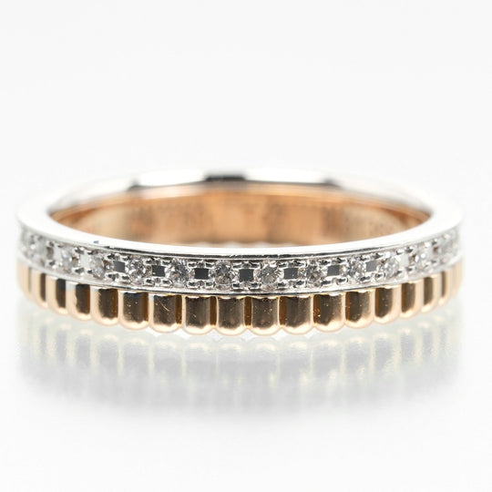 Boucheron Ring K18 pink gold, K18 white gold, diamond gold Quatre Radiant Half Women T47 Used Authentic