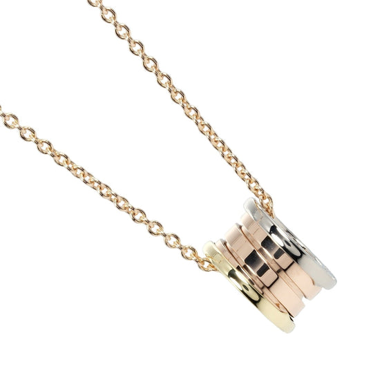 BVLGARI Necklace K18 gold (YGxPGxWG), three-color gold B.zero1 Perfect Mistake Women Used Authentic