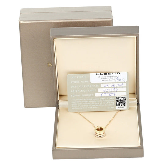BVLGARI Necklace K18 gold (YGxPGxWG), three-color gold B.zero1 Perfect Mistake Women Used Authentic