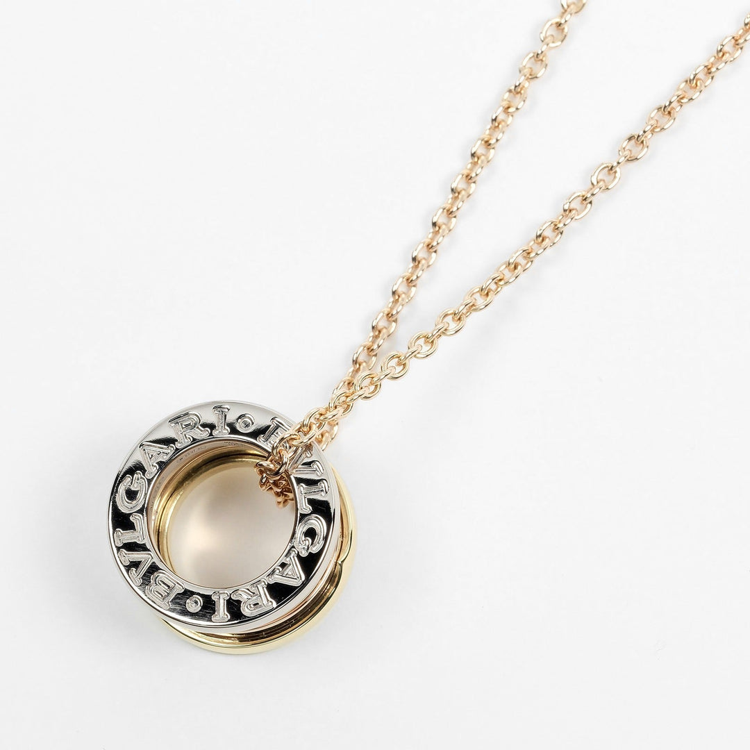 BVLGARI Necklace K18 gold (YGxPGxWG), three-color gold B.zero1 Perfect Mistake Women Used Authentic