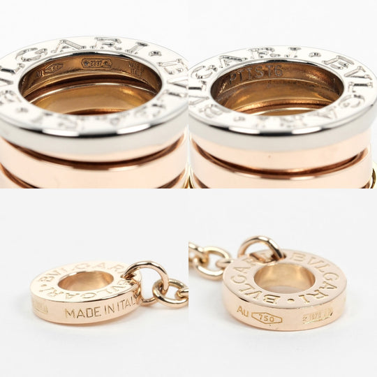 BVLGARI Necklace K18 gold (YGxPGxWG), three-color gold B.zero1 Perfect Mistake Women Used Authentic