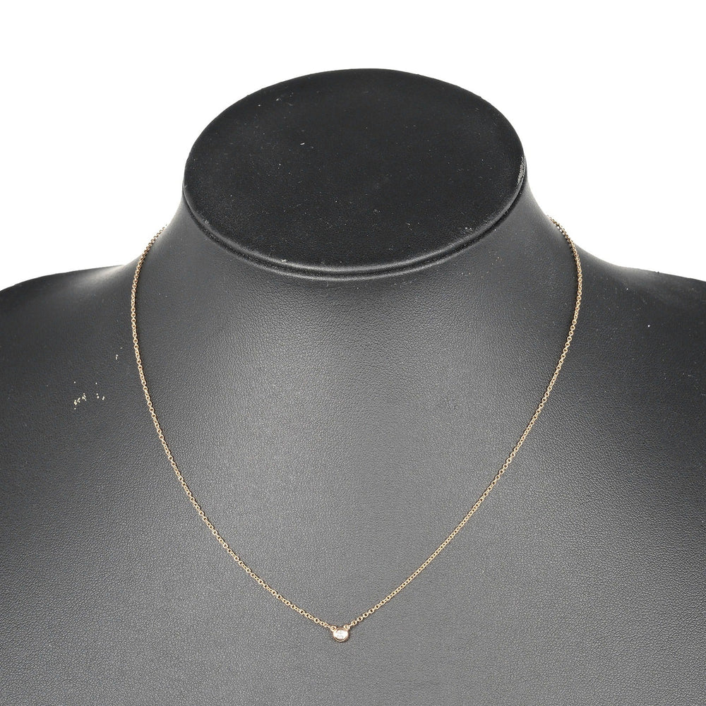 TIFFANY&Co. Necklace K18 pink gold, diamond gold Top width 0.1" By the yard Women Used Authentic