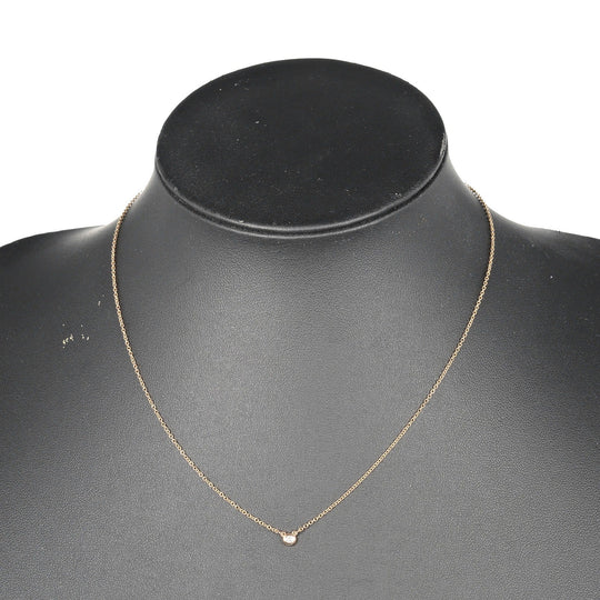 TIFFANY&Co. Necklace K18 pink gold, diamond gold Top width 0.1" By the yard Women Used Authentic