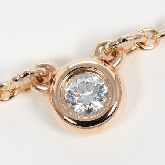 TIFFANY&Co. Necklace K18 pink gold, diamond gold Top width 0.1" By the yard Women Used Authentic