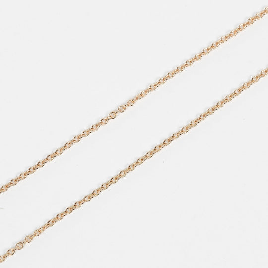 TIFFANY&Co. Necklace K18 pink gold, diamond gold Top width 0.1" By the yard Women Used Authentic
