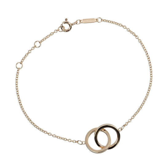 TIFFANY&Co. bracelet K18 Pink Gold gold 1837 Interlocking Circle Women Used Authentic