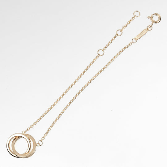 TIFFANY&Co. bracelet K18 Pink Gold gold 1837 Interlocking Circle Women Used Authentic