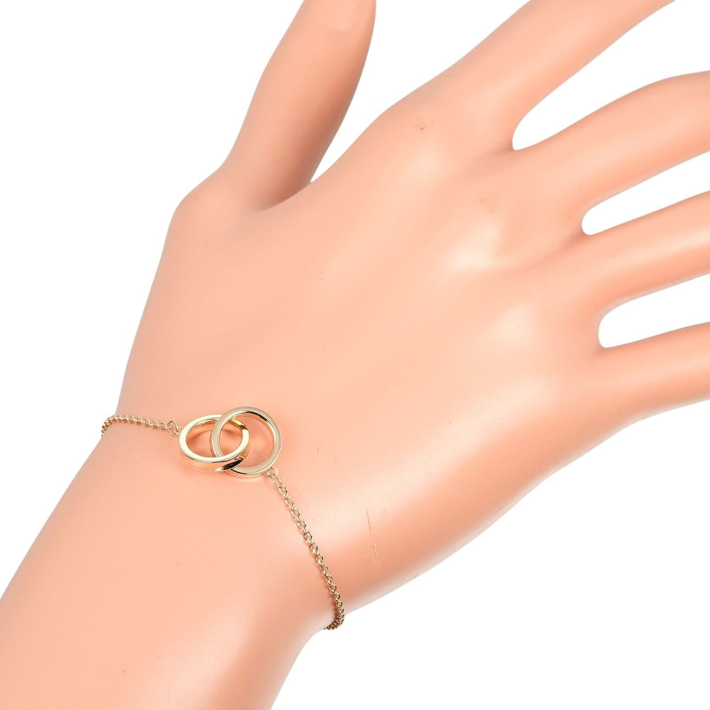 TIFFANY&Co. bracelet K18 Pink Gold gold 1837 Interlocking Circle Women Used Authentic