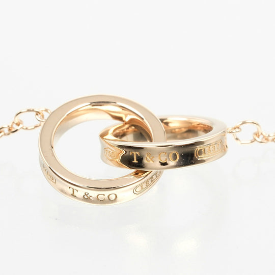 TIFFANY&Co. bracelet K18 Pink Gold gold 1837 Interlocking Circle Women Used Authentic