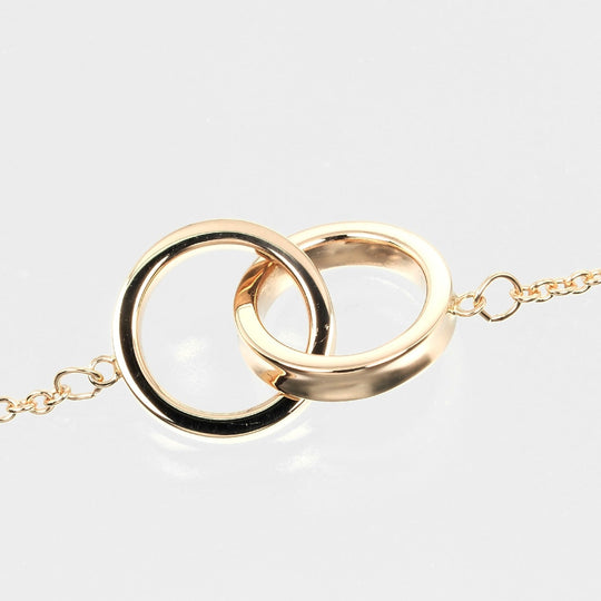 TIFFANY&Co. bracelet K18 Pink Gold gold 1837 Interlocking Circle Women Used Authentic