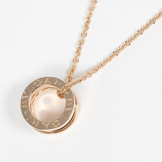 BVLGARI Necklace K18 pink gold, ceramic gold Be zero one B.ZERO1 Design Legend Women Used Authentic