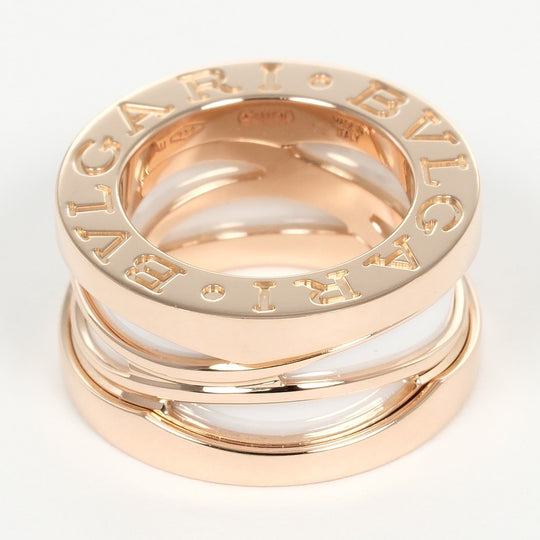 BVLGARI Necklace K18 pink gold, ceramic gold Be zero one B.ZERO1 Design Legend Women Used Authentic