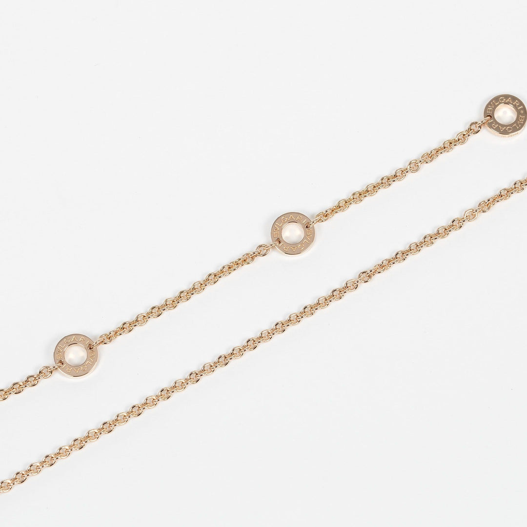 BVLGARI Necklace K18 pink gold, ceramic gold Be zero one B.ZERO1 Design Legend Women Used Authentic